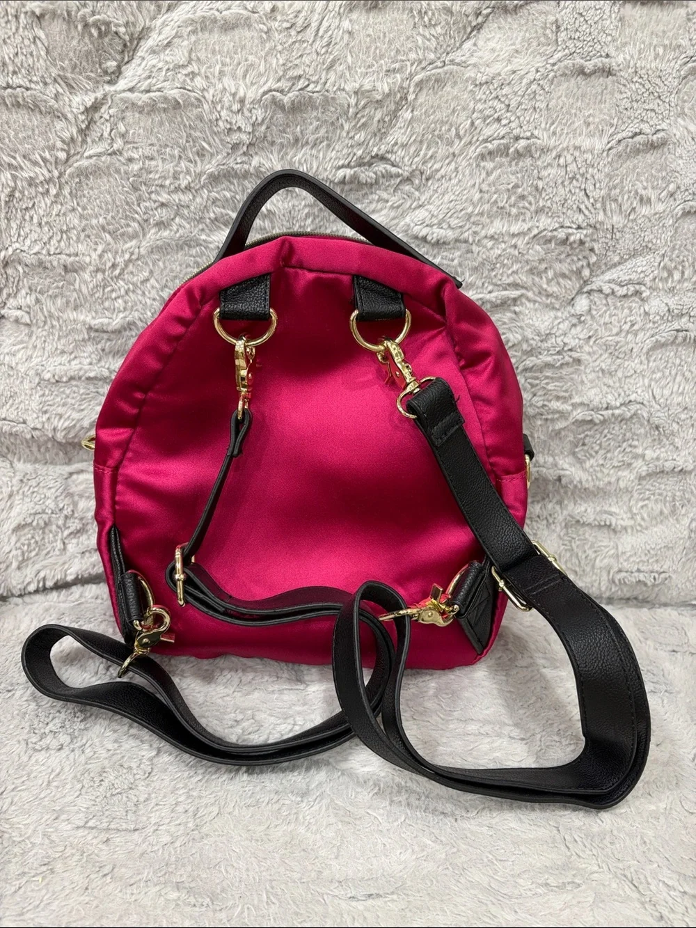 Betsey Johnson Pink Quilted Butterfly Mini Backpack